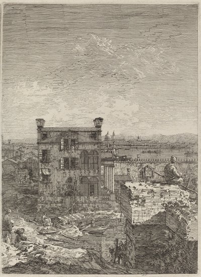 柱廊のある家 作： Canaletto