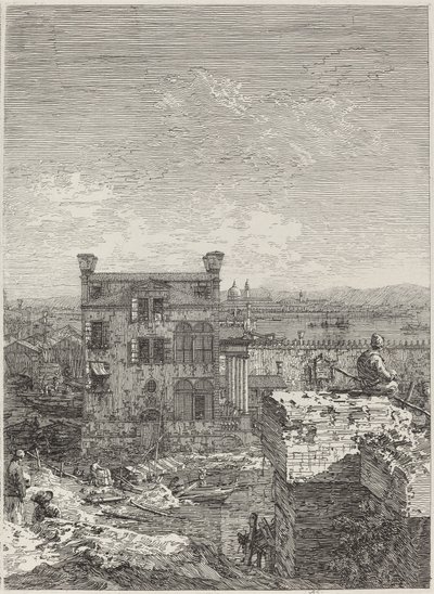 柱廊のある家[右]、1741年。 作： Canaletto