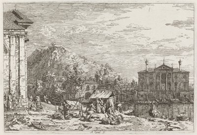 ドロの市場[左下]、c。 17351746。 作： Canaletto