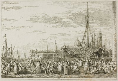 ヴェドゥテより「モロの市場」 作： Canaletto