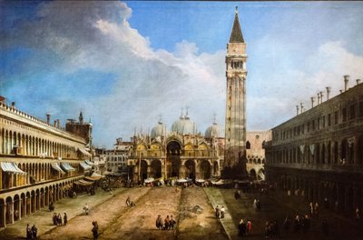ヴェネツィアのサンマルコ広場 作： Canaletto