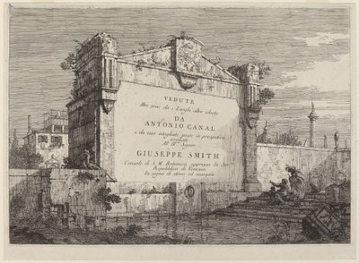 タイトル プレート、c。 17351746。 作： Canaletto