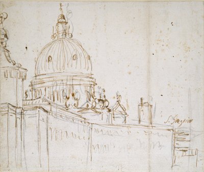 ヴェネツィア: ドガーナ ディ マーレとサンタ マリア デッラ サルーテ、18 世紀半ば 作： Canaletto