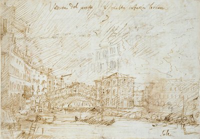 ヴェネツィア: リアルト橋、18 世紀半ば 作： Canaletto
