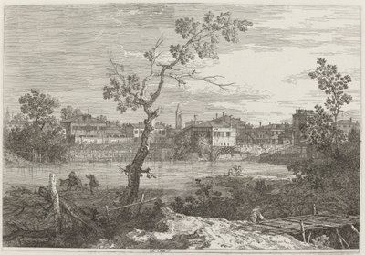 川岸の町の眺め、c。 17351746。 作： Canaletto