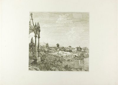 司教の墓のある町の眺め（ヴェドゥテより 作： Canaletto