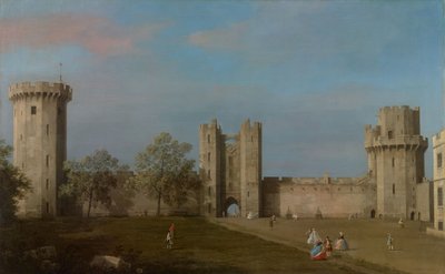 ワーウィック城、中庭から東正面、1752 年。 作： Canaletto