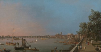 サマセット ハウスのテラス付近から見たウェストミンスター 作： Canaletto