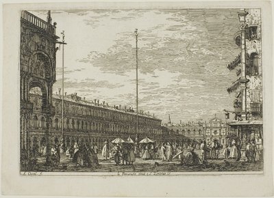 le Procuratie niove e S. Zimian V.、Vedute より 作： Canaletto
