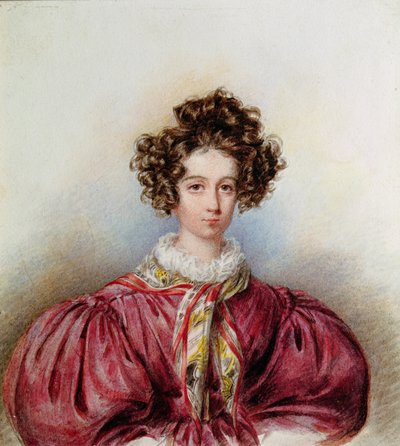 ジョージ・サンドの肖像（1804-76）1830（紙にパステル） 作： Candide Blaize