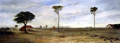 祖国の峠、パラグアイの要塞キャンプ 作： Candido Lopez