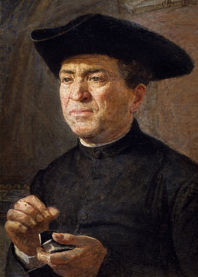 カヌート・ボレッリ（1852-1928）の絵画「スナッフの一つまみ」（イタリア 作： Canuto Borelli