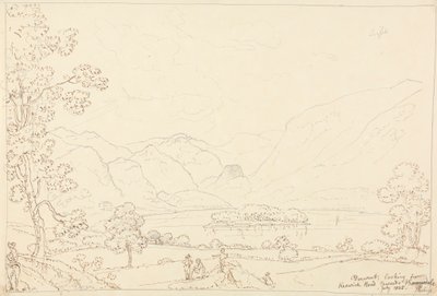 1835 年 7 月、ボローデールを見つめるダーウェント 作： Capt. Thomas Hastings