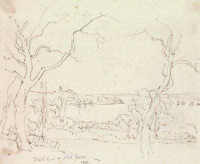 ワイト島、西カウズの遠景 作： Capt. Thomas Hastings