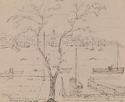 1833 年 5 月 12 日の日曜日の夕方、東カウズの我が家から 作： Capt. Thomas Hastings