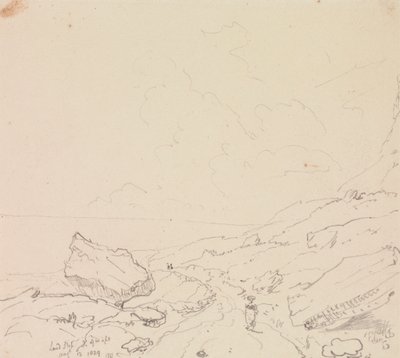 地すべり、ワイト島、1829 年 8 月 13 日 作： Capt. Thomas Hastings