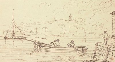 ボートマンのスケッチ、西カウズ、1826 年 2 月 16 日 作： Capt. Thomas Hastings