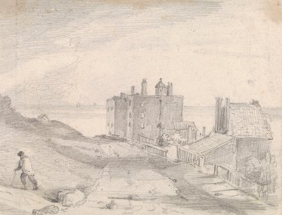 Esboço de uma estrada de penhasco e edifícios, Hastings 作： Capt. Thomas Hastings