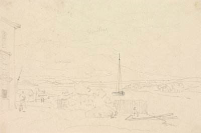 川の風景のスケッチ、ワイト島 作： Capt. Thomas Hastings