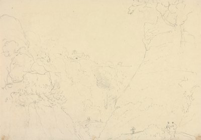 峡谷の道のスケッチ 作： Capt. Thomas Hastings