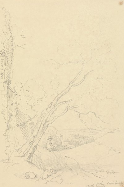 ワイト島のカリスブルック城敷地内 作： Capt. Thomas Hastings