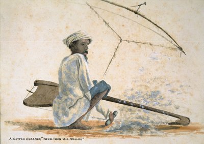 A Cotton Cleaner Thun-Thun-Aie-Wallah、インド 作： Captain Cornelius Francis James