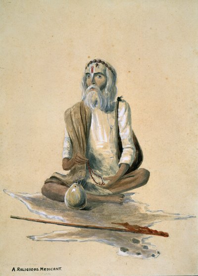 修道僧、インド 作： Captain Cornelius Francis James