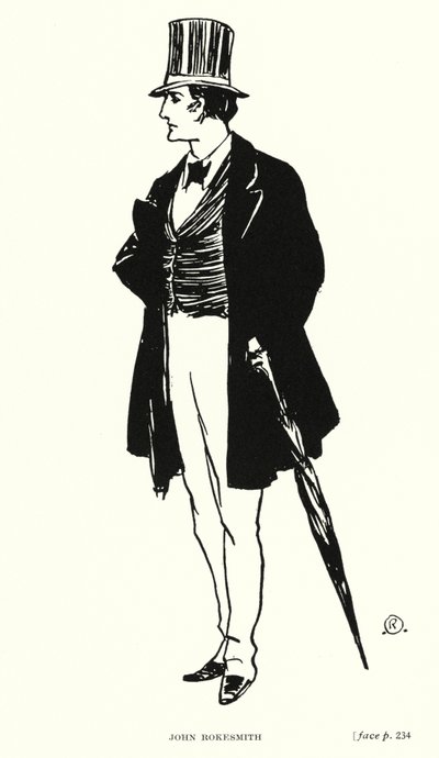 ディケンズのキャラクタージョン・ロックスミス（リトグラフ 作： Captain Edward Henry Handley Read