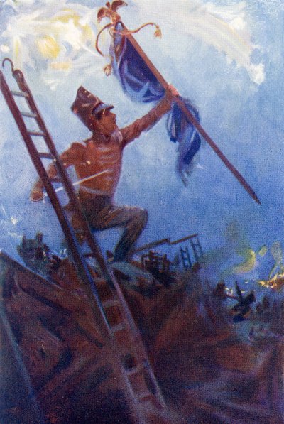 グラントはワルターウッドの「Grant the Grenadier」からのイーグルを捕獲しました。 作： Captain Edward Henry Handley Read