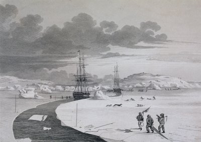 ウィリアムエドワールによって1821年から22年にかけて行われた、大西洋から太平洋への北西航路の発見のためのジャーナルの2番目の航海から1821年10月に冬の島に割り込む 作： Captain George Francis Lyon