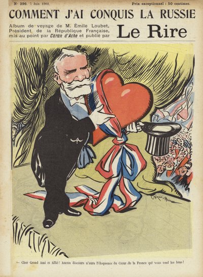 ルーベス大統領、ロシア訪問、ル・リールの挿絵 作： Caran d Ache