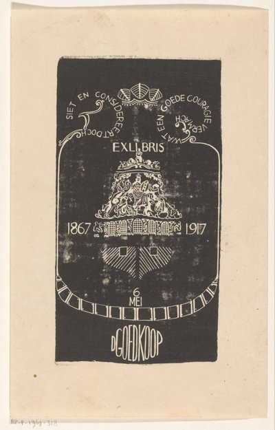 Ex libris by D. チープ 作： Carel Adolph Lion Cachet