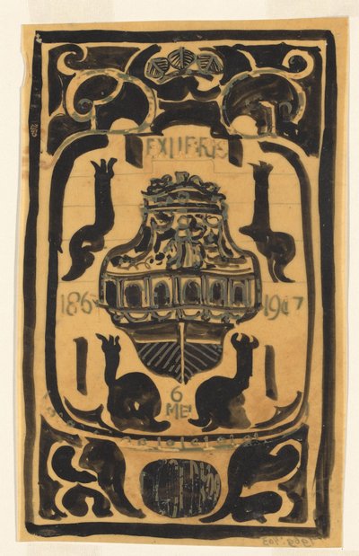 Entwurf für ein Exlibris für D. Goedkoop 作： カレル・アドルフ・ライオン・カシェ
