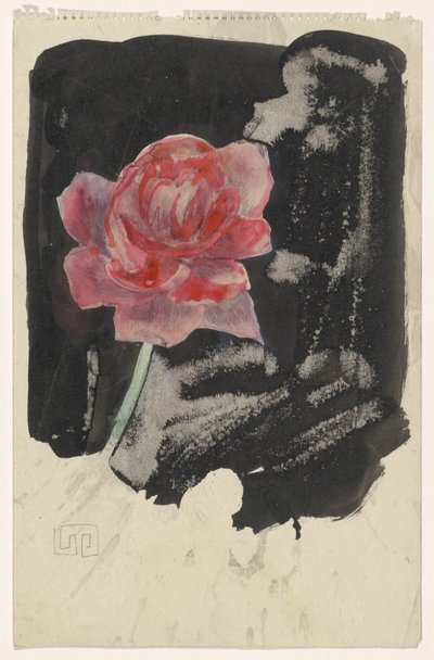 赤いバラ 作： Carel Adolph Lion Cachet