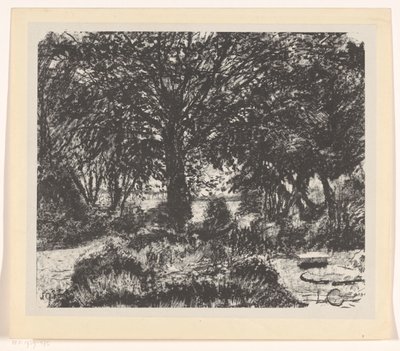 大きな木のある庭 作： Carel Adolph Lion Cachet