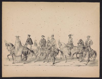 ユトレヒトの学生の仮面舞踏会、1846年（プレート16） 1549 年 10 月 3 日、1846 年 6 月 17 日に H.H. ユトレヒトの学生 作： Carel Christiaan Antony Last