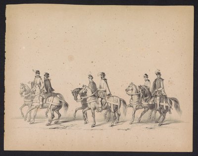 ユトレヒトの学生の仮面舞踏会、1846年（プレート5） 1549 年 10 月 3 日、1846 年 6 月 17 日に H.H. ユトレヒトの学生 作： Carel Christiaan Antony Last