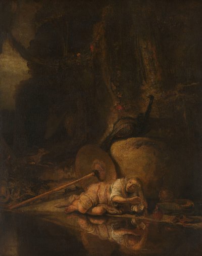 神々と巨人の戦いで隠れるヘラ 作： Carel Fabritius (copy after)