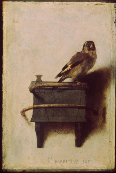 ゴールドフィンチ（ゴールドフィンチ、ゴールドフィンチ） 作： Carel Fabritius