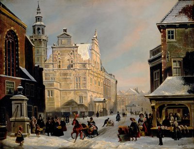 市庁舎、ハーグ、1853年。 作： Carel Jacobus Behr