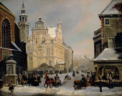 市庁舎、ハーグ、1853 作： Carel Jacobus Behr
