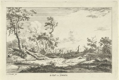 風景の中のハンター In Eext in Drenthe (オブジェクトのタイトル) 風景 (A-F) (連載タイトル) 作： Carel Lodewijk Hansen