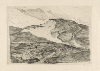 網を広げる女性と砂丘の景色 作： Carel Nicolaas Storm van 