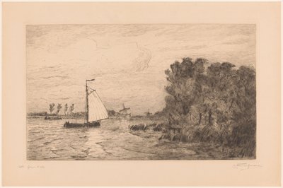 Weesp近くのVechtの眺め La Vecht pres Weesp (原題) 作： Carel Nicolaas Storm van 