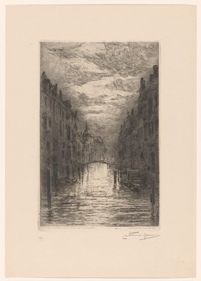夜のドルドレヒトの運河 ドルドレヒト。 Canal, effet de soir (原題) 作： Carel Nicolaas Storm van 