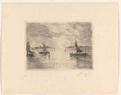 日没時のラグーン 作： Carel Nicolaas Storm van 