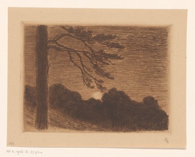 月が昇る風景 作： Carel Nicolaas Storm van 