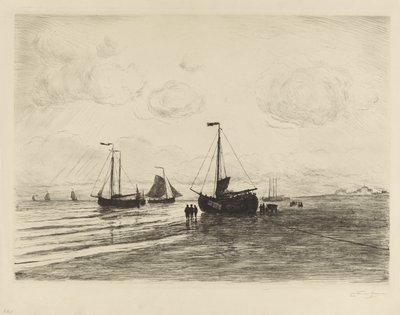 カトワイクのビーチにて 作： Carel Nicolaas Storm van 