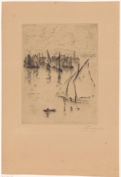 ルアーブル港前の帆船 作： Carel Nicolaas Storm van 