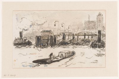 ハンブルク港の眺め 作： Carel Nicolaas Storm van 